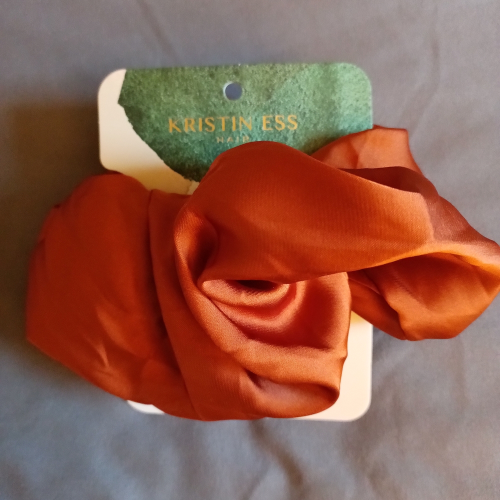 Luxurious Orange Satin Hair Accessory